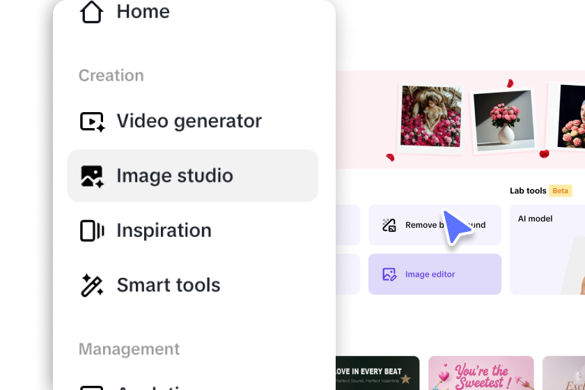 Acesse as ferramentas de design do Pippit